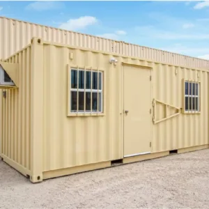 20ft office container with air conditioning, personnel door and security-barred windows