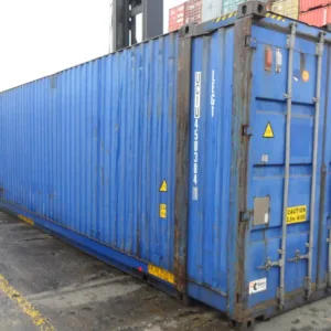 Used blue 45ft pallet-wide container with double cargo doors