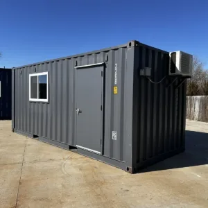 portable office container AC Ohio with personnel door